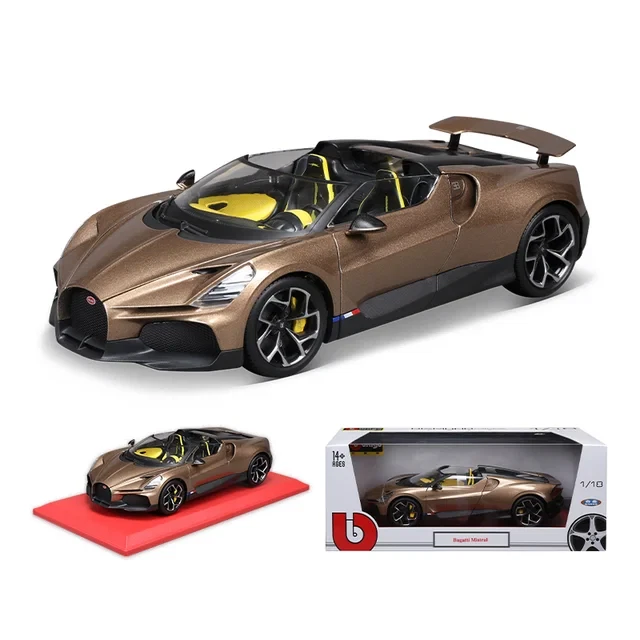 1:18 Bugatti W16 Mistral Gold Version Alloy Diecast Model - Image 2 of 4