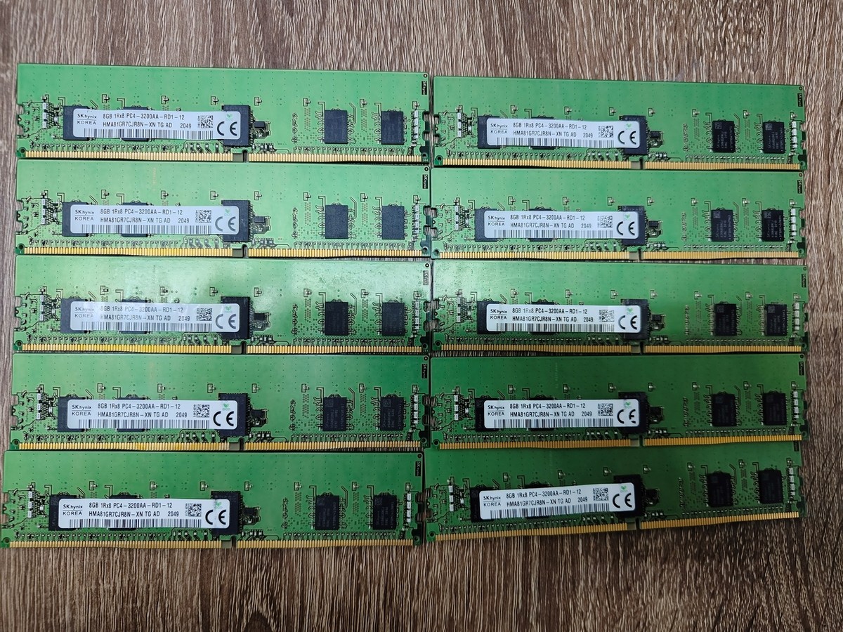 SK hynix DDR4 8GB 3200 ECC REG HMA81GR7CJR8N-XN TG AD*20
