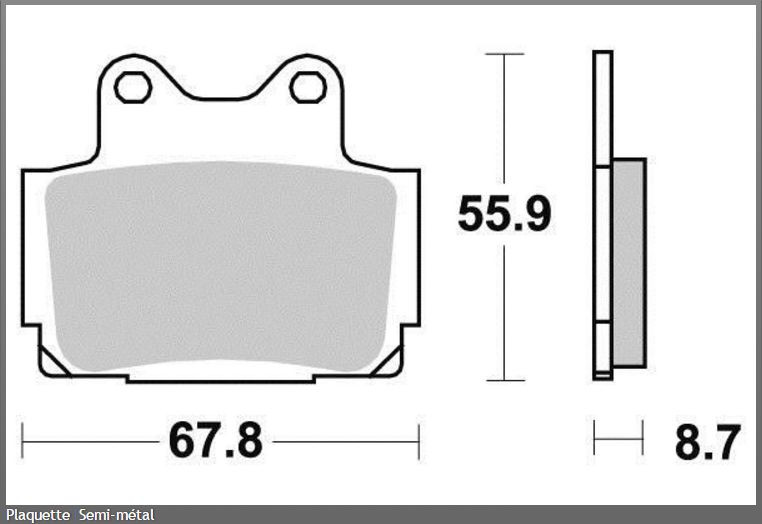 Plaquettes frein arrière Yamaha FZS 600 Fazer pour stopper les sifflements