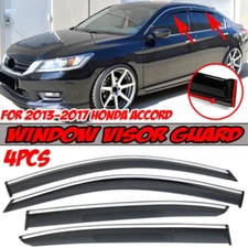 For 13-17 Honda Accord JDM Mugen Style Smoke Window Visor Rain Guard Vent Shade