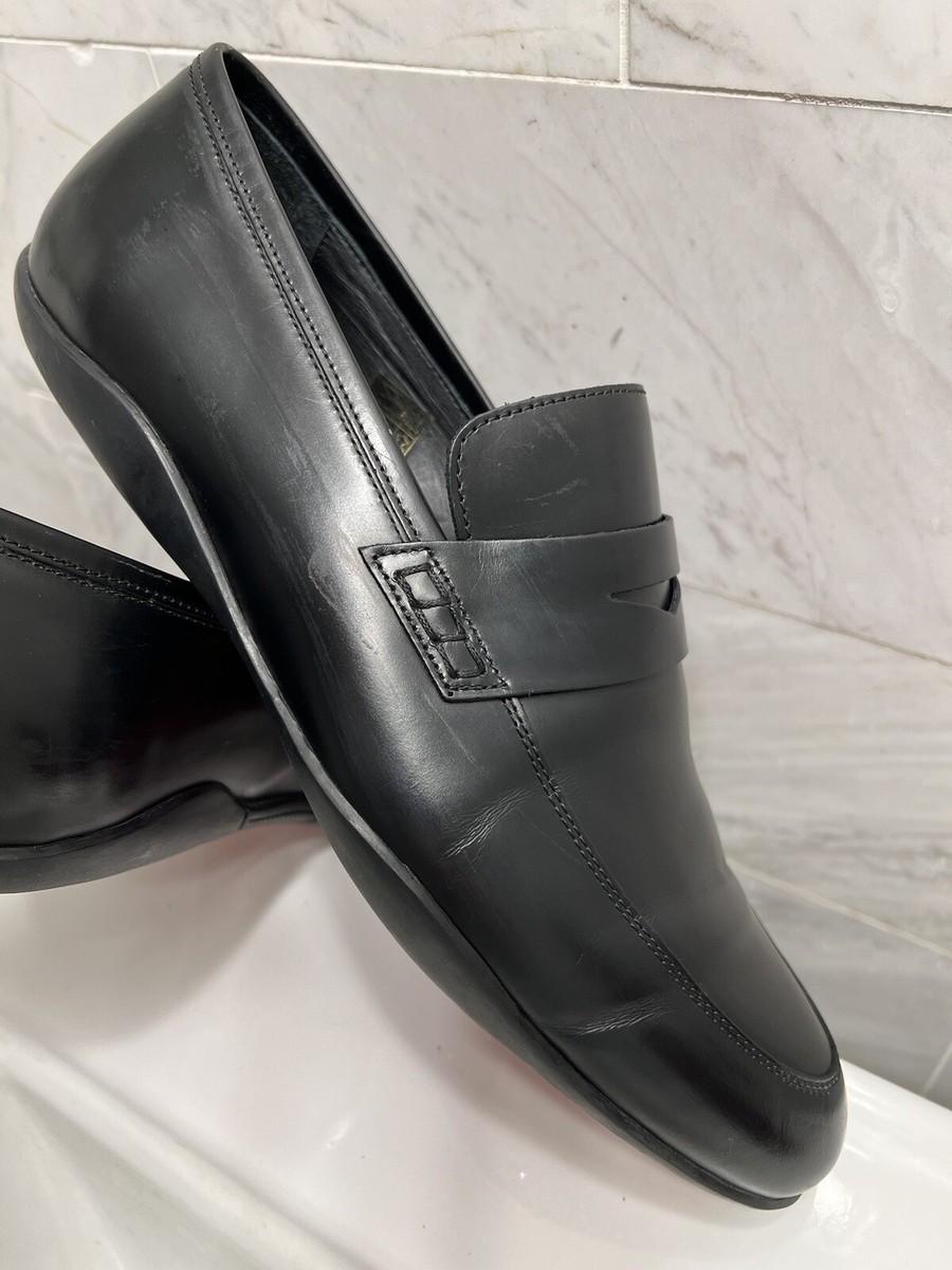 Harrys of London Black Leather Penny Loafers with Vibram Soles Harrys of London - Downing Black Leather Penny Driver main image 4