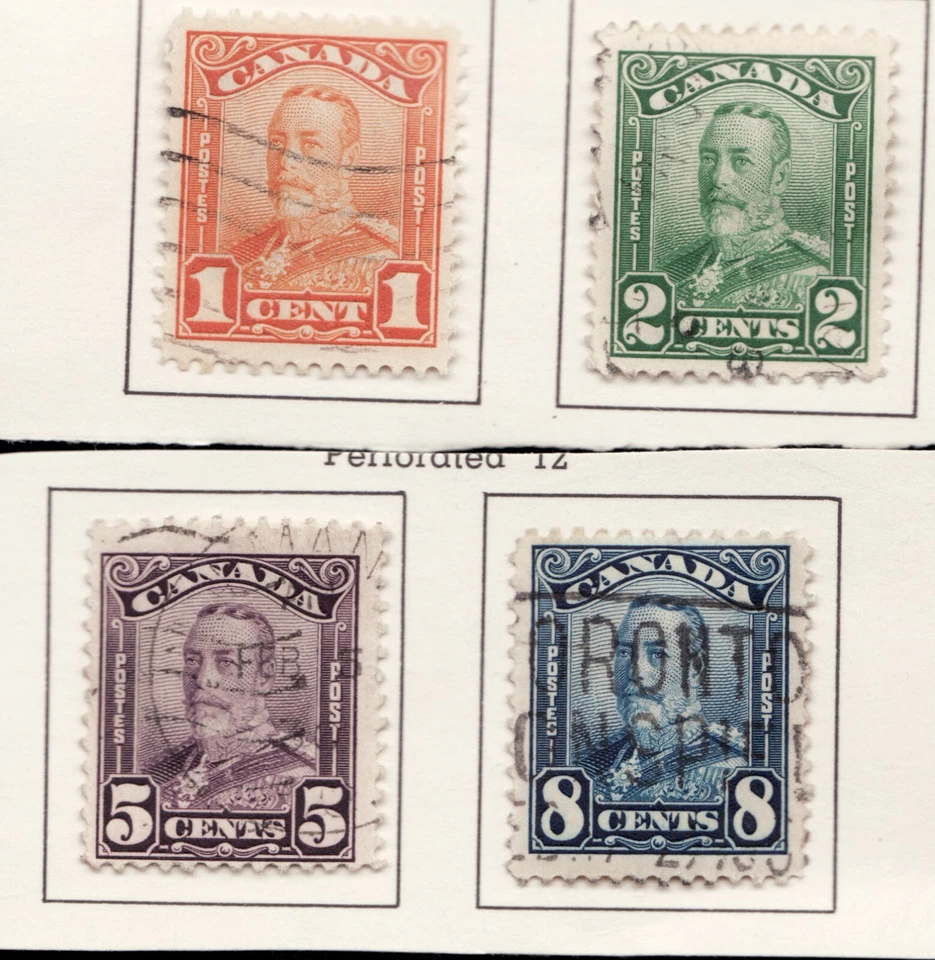 Used 1928 Scroll Issue Set w/ 158 Bluenose - Canada - VF - superfleas - cv$293 - Image 3 of 4