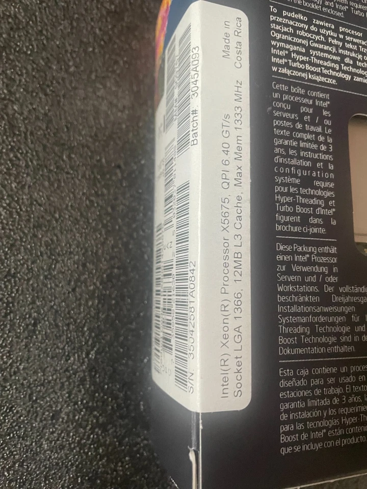 Intel BX80614X5675 SLBYL Xeon Processor X5675 12M Cache, 3.06 GHz, 6.40 GT/s NEW - Image 3 of 3