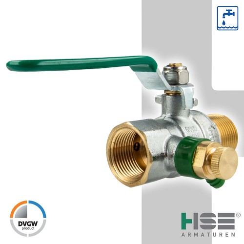 UNIWATER Trinkwasser Kugelhahn mit Entleerung, Aussen x Innengewinde, Typ 1489 - Bild 4 von 48