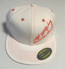 KTM Powerwear Cutdown Flexfit Hat White/Orange Adult Logo Cap Adult Size L XL