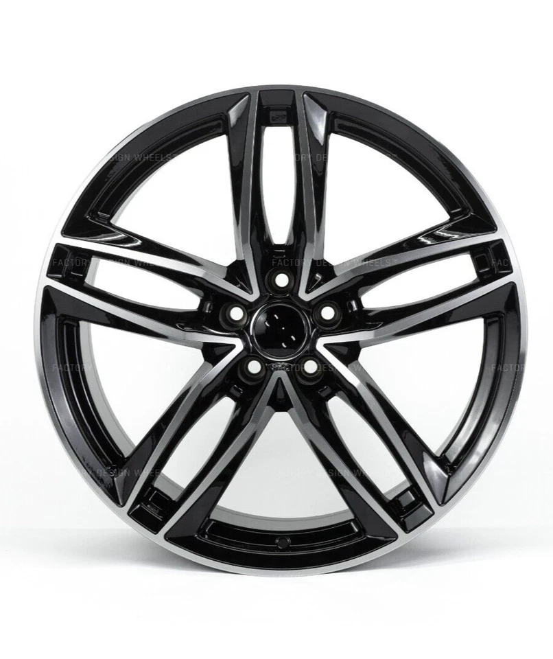 Juego de 4 ruedas frontales mecanizadas negras estilo Audi S7 19" aptas para A3 A4 A5 A6 A7 A8 Foto 2 de 3