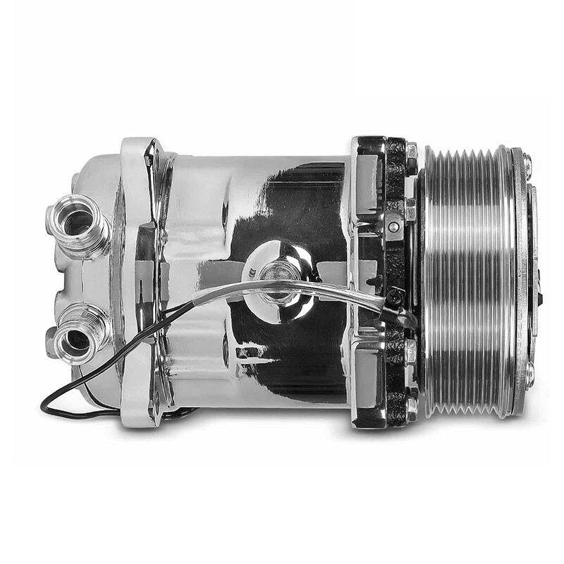 A/C Compressor with Clutch 8 Groove Serpentine Aluminum for Sanden