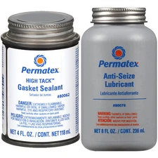 Permatex 80062 High Tack Gasket Sealant 4oz + 80078 Anti-Seize Lubricant 8oz KIT
