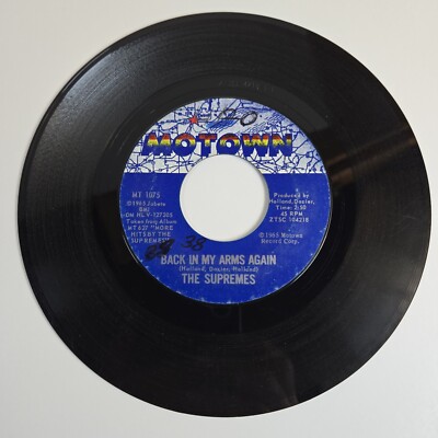 The Supremes ''Back In My Arms Again'' 45 Vg+ Tested Jukebox 1965