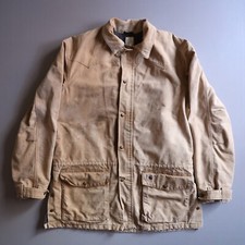 Vtg Carhartt C52 Blanket Lined Ranch Coat Chore Jacket Large Tall L Distressed
