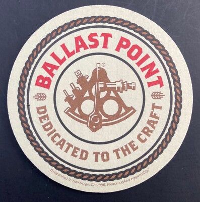 BALLAST POINT CALIFORNIA 4 INCH ROUND  BEER COASTER Q2