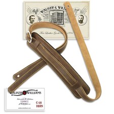 Walker Williams C-18-DBRN Distressed Finish Brown Leather Vintage Slash Strap