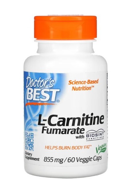 Doctor's Best L-Carnitinfumarat Mit Biosint-Carnitin, 855 Mg, 60 Vegge Kaps-image