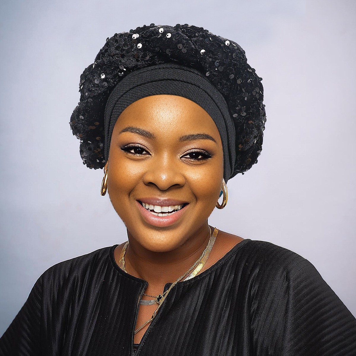 Bonnet Tressé Pré-noué Pour Femme - Turban Africain Avec Perles Synthétiques - Pour Patients Atteints De Cancer, BLANC, Taille Unique