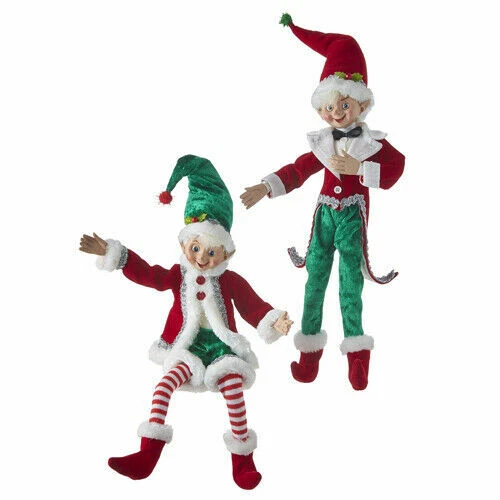 RAZ Imports 2023 O Tannenbaum 16" Posable Elf, Asst of 2