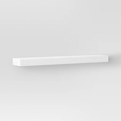 Порог Современный Деревянный Настенный Стеллаж для хранения декоративной плавающей полки Белого цвета 36 4290₽