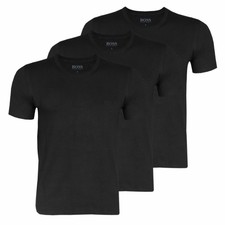 3er Pack HUGO BOSS Herren T-Shirts Shirt kurzarm Crew-Neck V-Neck