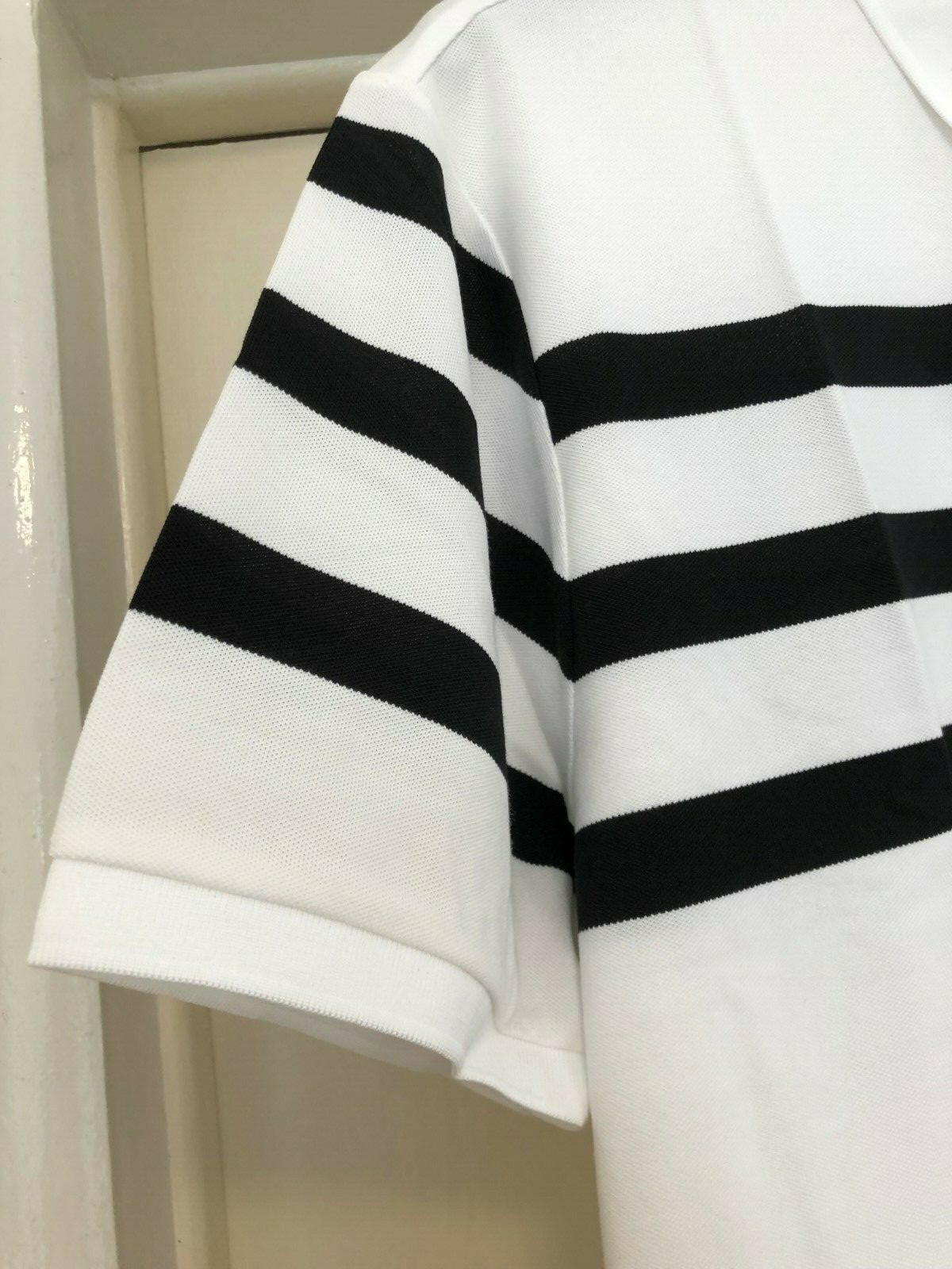 XXL POLO RALPH LAUREN BIG PWING PATCH RUGBY STRIPE RED BLACK WHITE POLO SHIRT image 5