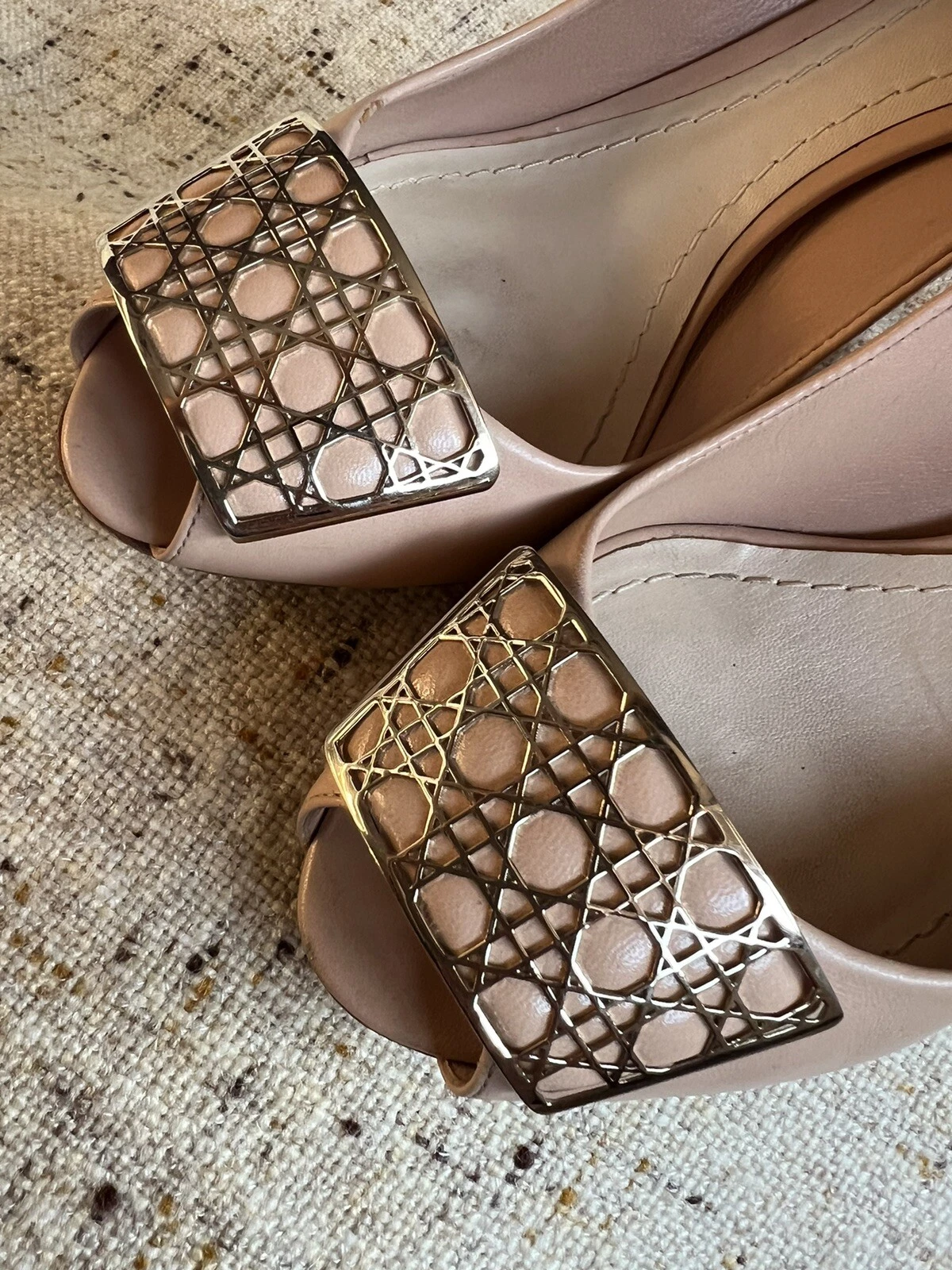 Chaussures à talons femme Christian Dior cuir beige pointure 36,5