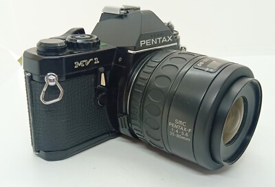 フィルムカメラ PENTAX MV-1 Black 35mm SLR 35-80mm Lens EXC+++++] PENTAX MV-1 Black 35mm SLR PENTAX AF 35-80mm Lens
