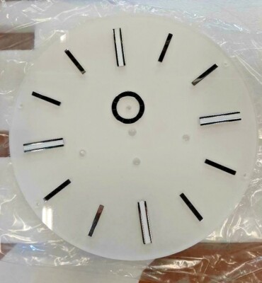 Kieninger Tublar chrome grandfather clock  HTU movement clear acrylic dial 14 in