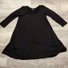 Lulus 3/4 Sleeve Swing Stretch Short Little Black Dress Womens Size M