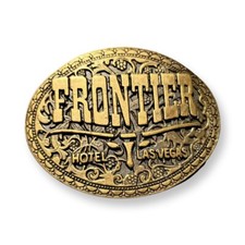 Frontier Hotel Casino Las Vegas Nevada, USA Gambling Western Vintage Belt Buckle
