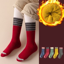 5 Pairs Boys Girls Kids Thick Winter Warm Wool Thermal Casual Sport Socks 1-12T