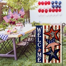 4th of July Decorations Independence Day American Stars Garden Yard Flag 12"x18"