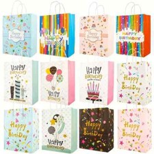 Image of Medium Size Happy Birthday Bags, Gift Bags for Parties, Kids & Adults (27*11*21)