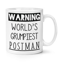 Warnung World's Grumpiest Postbote 284Ml Becher Tasse MüRrisch Toll Best Lustig