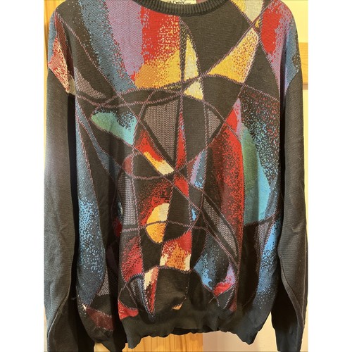 St Croix Shop Men's Cotton Blend Multicolor Knits Sweater Made in USA Size L - Picture 6 of 12