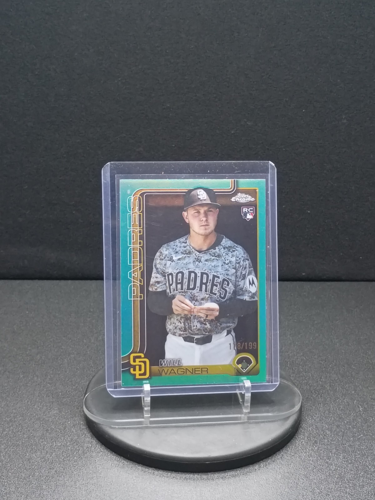 2025 Topps Chrome Update Series - Will Wagner #USC111 Aqua Refractor /199 (RC)