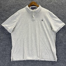 Polo Ralph Lauren Polo Shirt Mens XL Gray Classic Fit Cotton Short Sleeve Pique