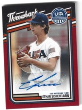 2026 Panini Stars & Stripes Prizm THROWBACK AUTO RARE ETHAN SCHIEFELBEIN RED /99