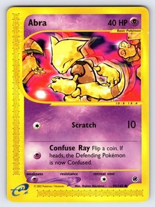 Abra 93/165 2002 Expedition Pokemon Card Vintage WOTC Nintendo Common - Nm/Vlp