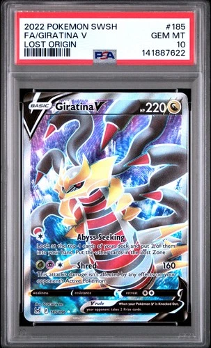 2022 POKEMON SWORD & SHIELD LOST ORIGIN #185 FULL ART/GIRATINA V PSA 10