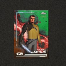 2024 Topps Chrome Star Wars KANAN JARRUS 124 GREEN REFRACTOR /99