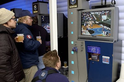 Philip Seymour Hoffman playing the Nintendo Gamecube at the Chrysl- Old Photo