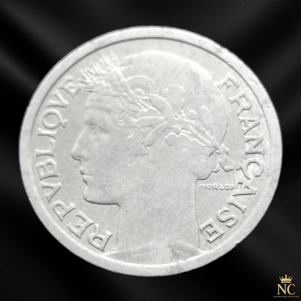 Francia - 1947 - 1 franco Morlon Aluminio, légère (1,3 gr) (N0479) Foto 2 de 3