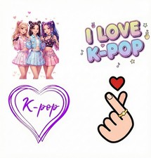 4 KPOP Sänger Transfer 3D Vinyl Aufkleber Bügelbild TRANSFERS für Taschen T-Shirt Geschenk