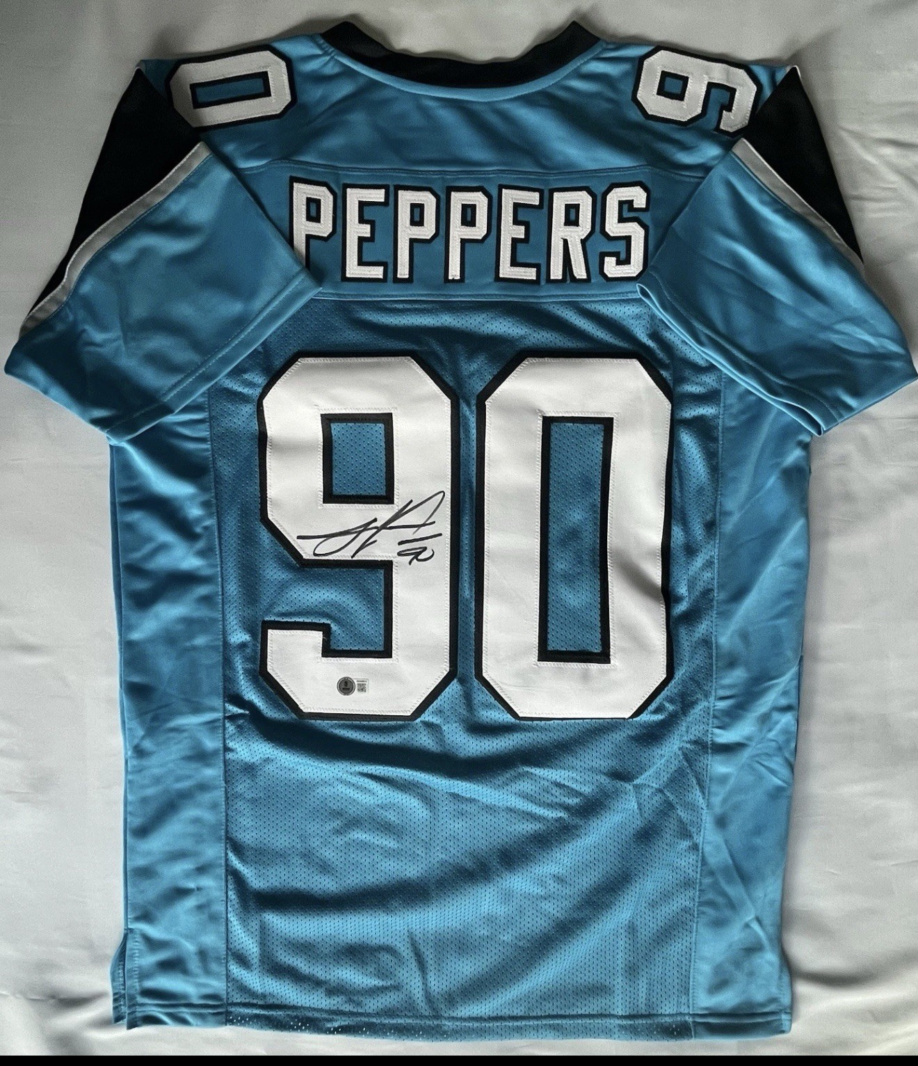 Julius Peppers Autographed Signed Carolina Panthers Jersey Beckett COA 