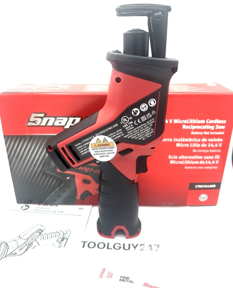 SNAP ON TOOLS 14.4V CTRS761A DB Reciprocating Saw RED TOOL ONLY NEW FREE SHIP! - Image 4 of 4