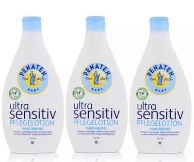 Penaten Baby ultra sensitiv Pflegelotion 400ml - Parfümfrei (3er Pack)
