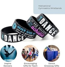 Inkstone Dance Bracelets 12-Pack Sports Motivational Quotes