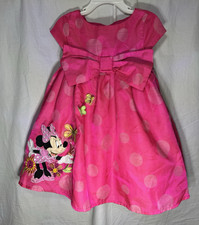 Disney Store Size 3 Pink Embroidered Minnie Mouse Twirl Party Dress Tulle