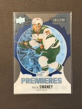 Nick Swaney 2023-24 Upper Deck Ice Ice Premieres Blue Rookie Card # 192 101/799. rookie card picture