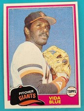 1981  Topps #310 Vida Blue  San Francisco Giants Baseball Card E2