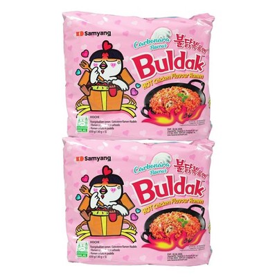 Samyang Ramen Nudeln Hot Chicken CARBONARA Geschmack 2x650g(=10x130g)Buldak