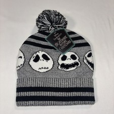 Disney Nightmare Before Christmas Winter Hat Beanie w/ Pom One Size NEW